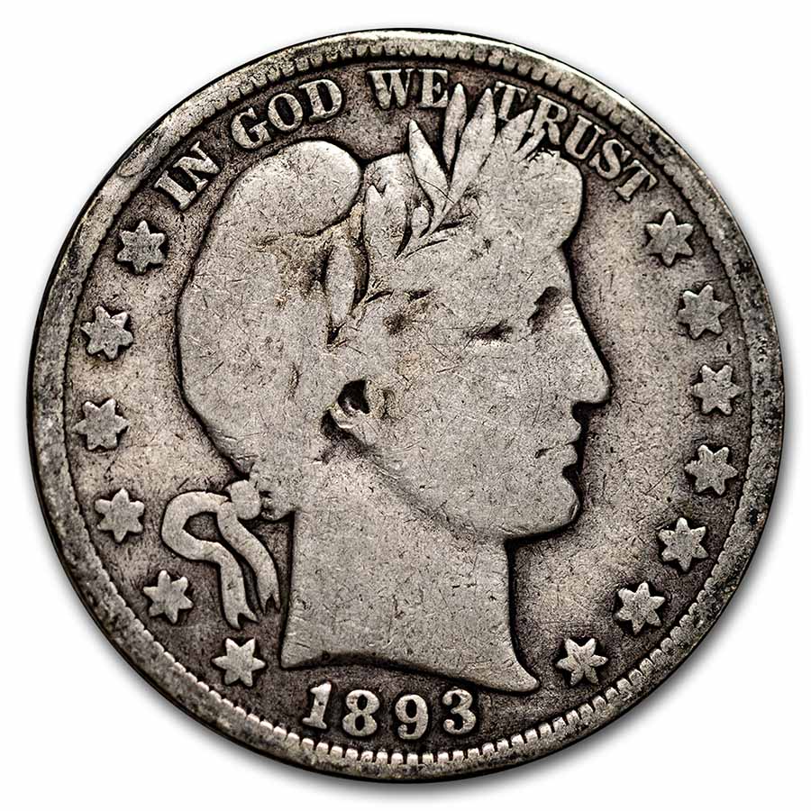 Buy 1893 Barber Half Dollar VG