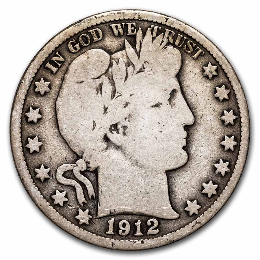 Buy 1912-S Barber Half Dollar VG