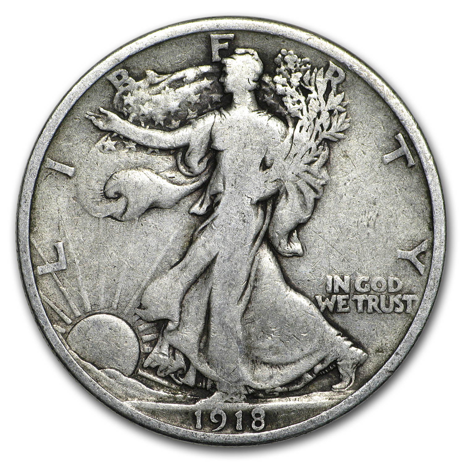 Buy 1918 Walking Liberty Half Dollar VG