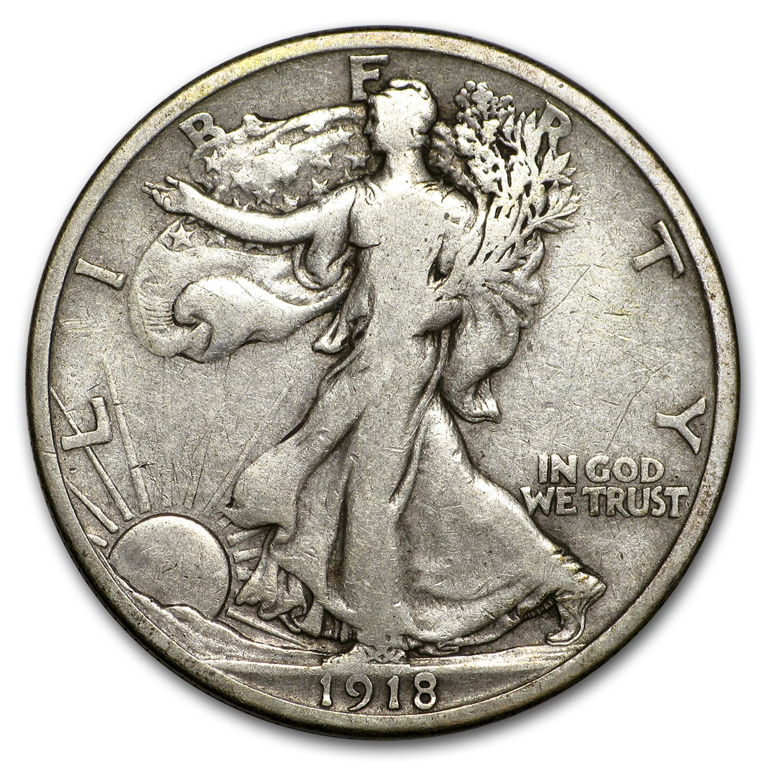 Buy 1918-D Walking Liberty Half Dollar Fine