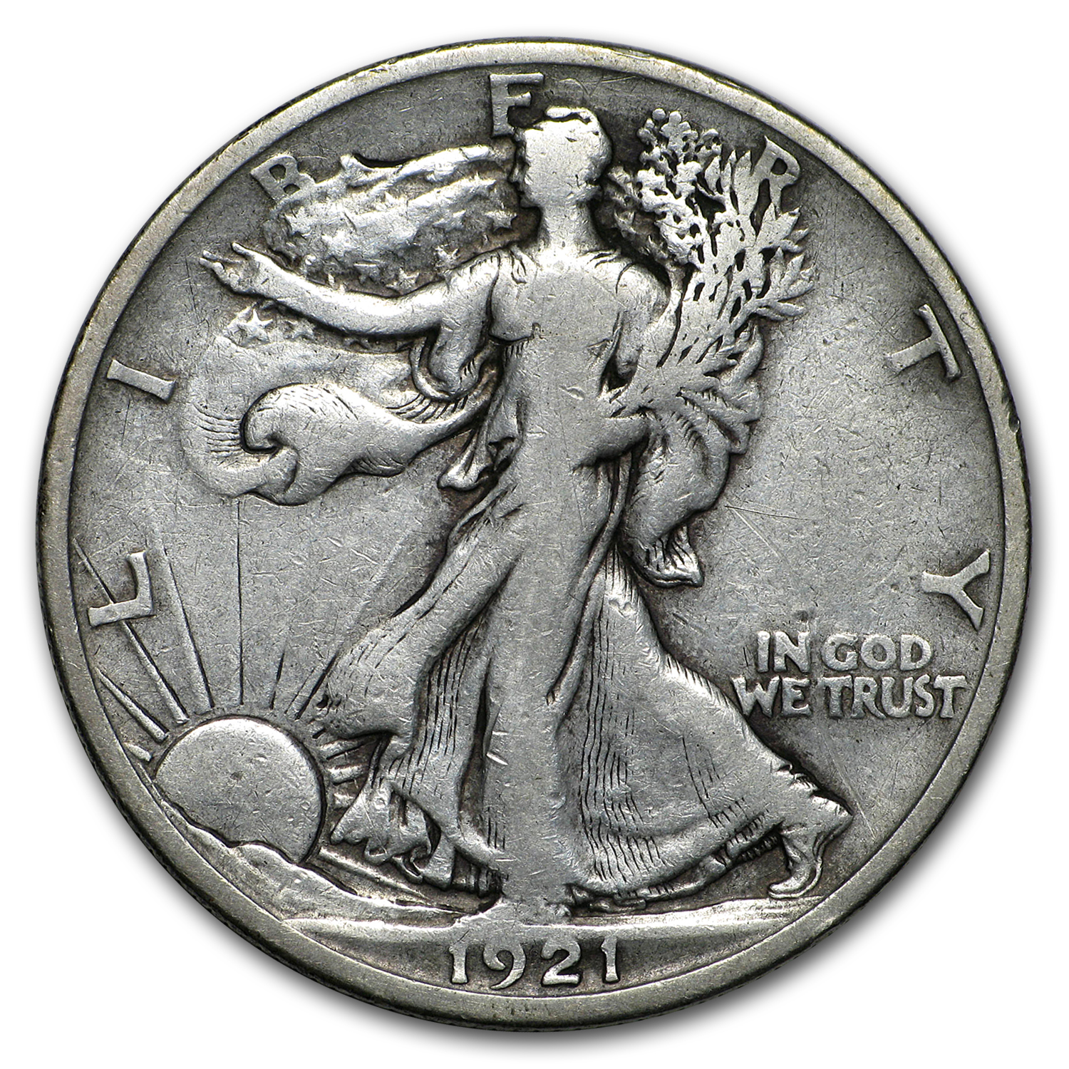 Buy 1921-S Walking Liberty Half Dollar Fine