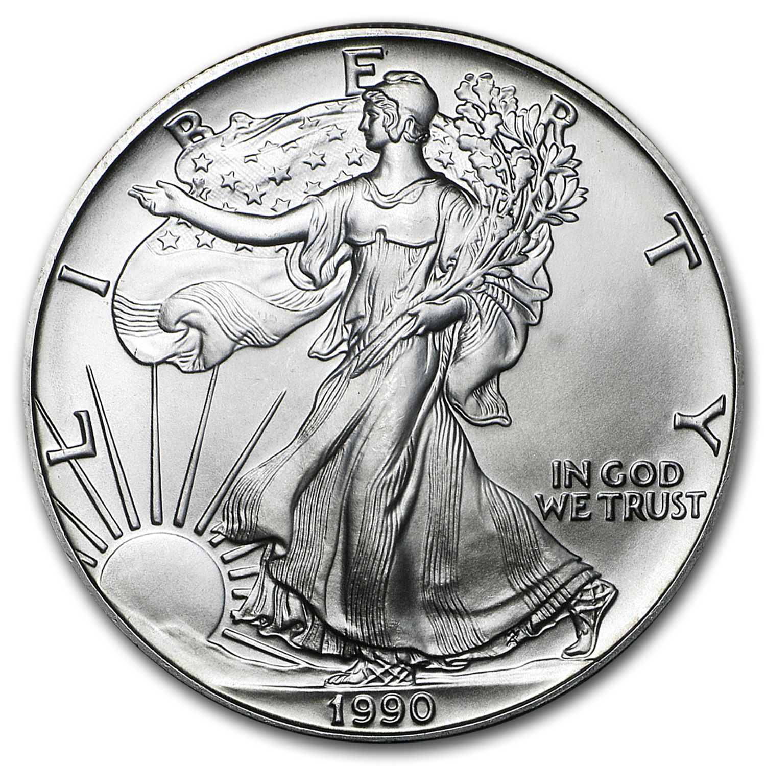 Buy 1990 1 oz American Silver Eagle BU