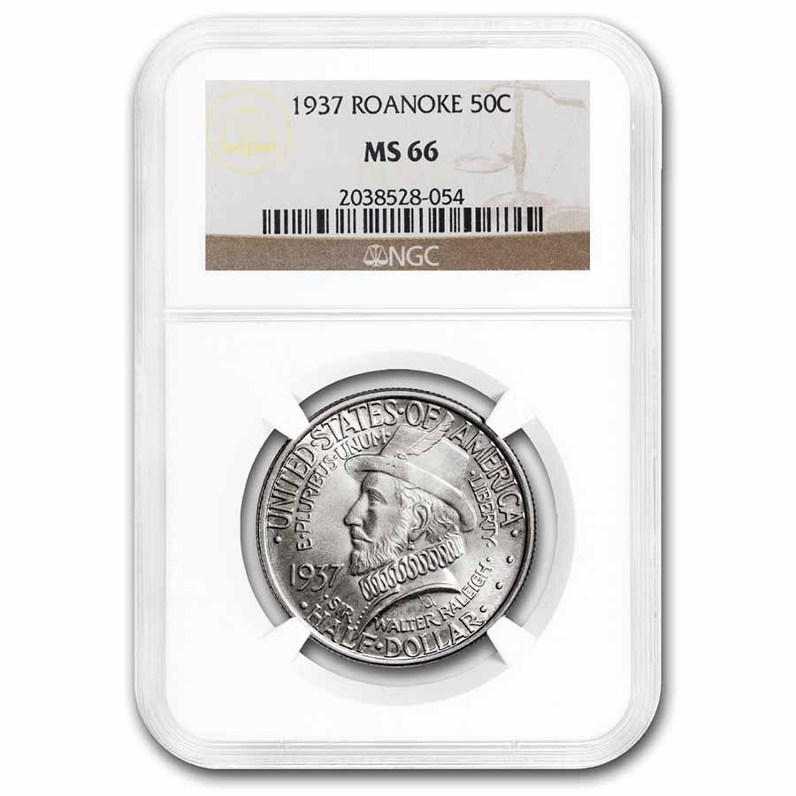 Buy 1937 Roanoke Half Dollar MS-66 NGC