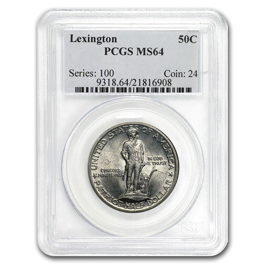 Buy 1925 Lexington Concord Sesquicentennial Half Dollar MS-64 PCGS