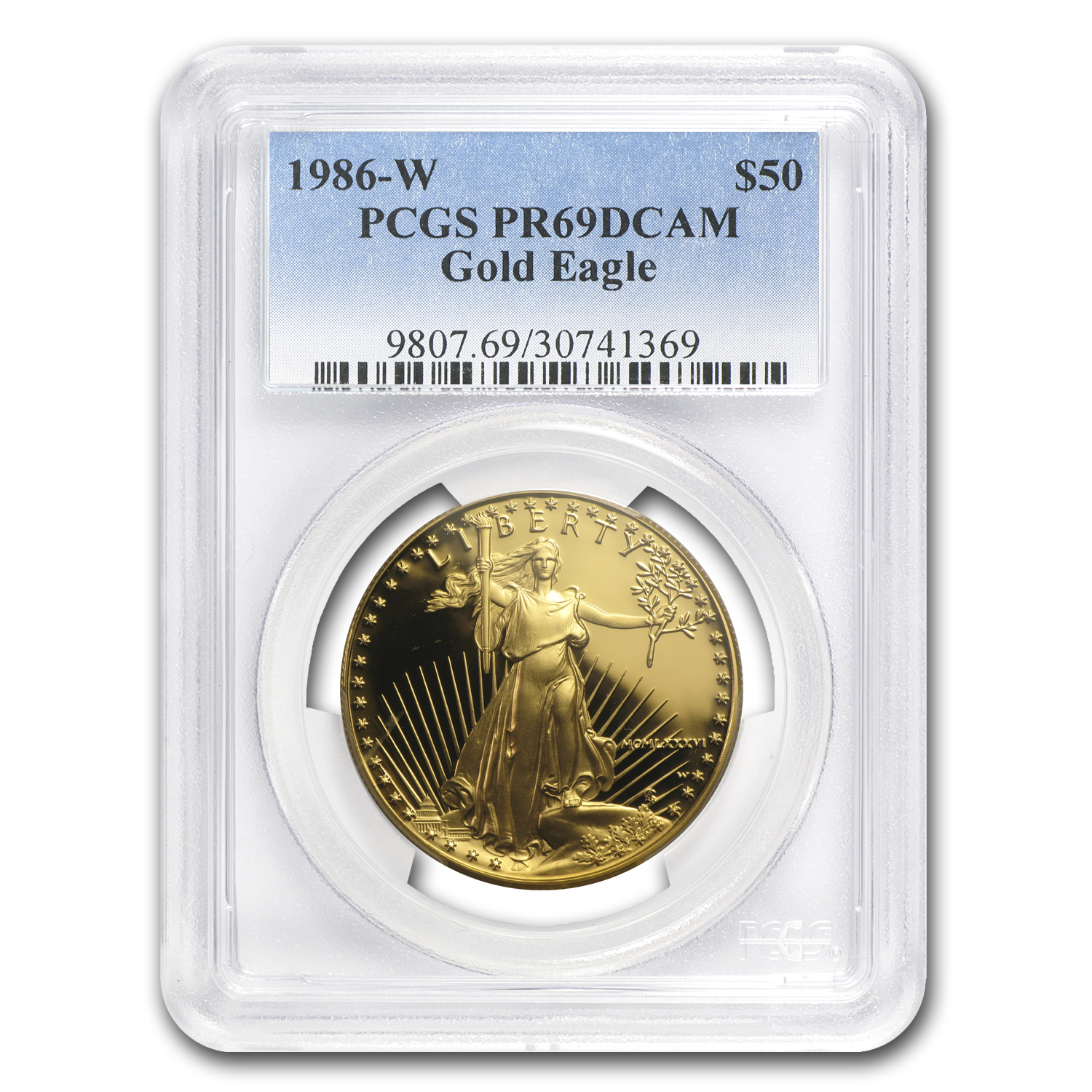 Buy 1986-W 1 oz Proof American Gold Eagle PR-69 DCAM PCGS