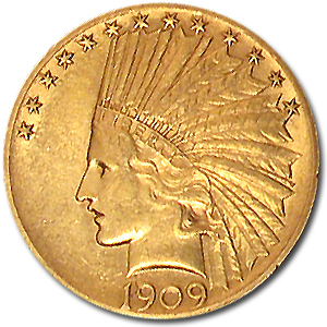 Buy 1909 $10 Indian Gold Eagle AU - Click Image to Close