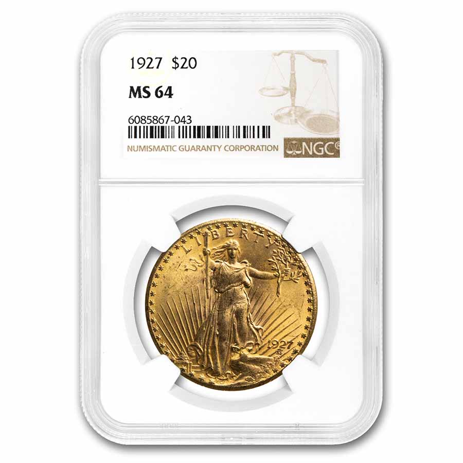 Buy 1927 $20 Saint-Gaudens Gold Double Eagle MS-64 NGC