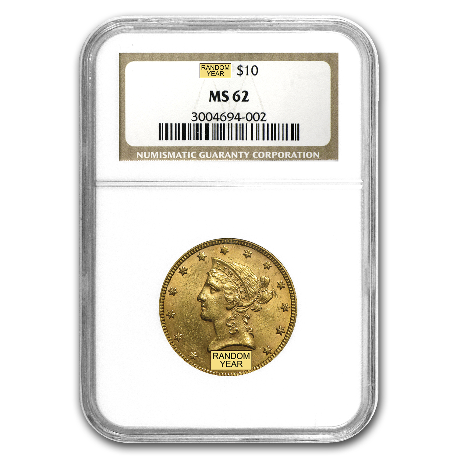 Buy $10 Liberty Gold Eagle MS-62 NGC (Random)