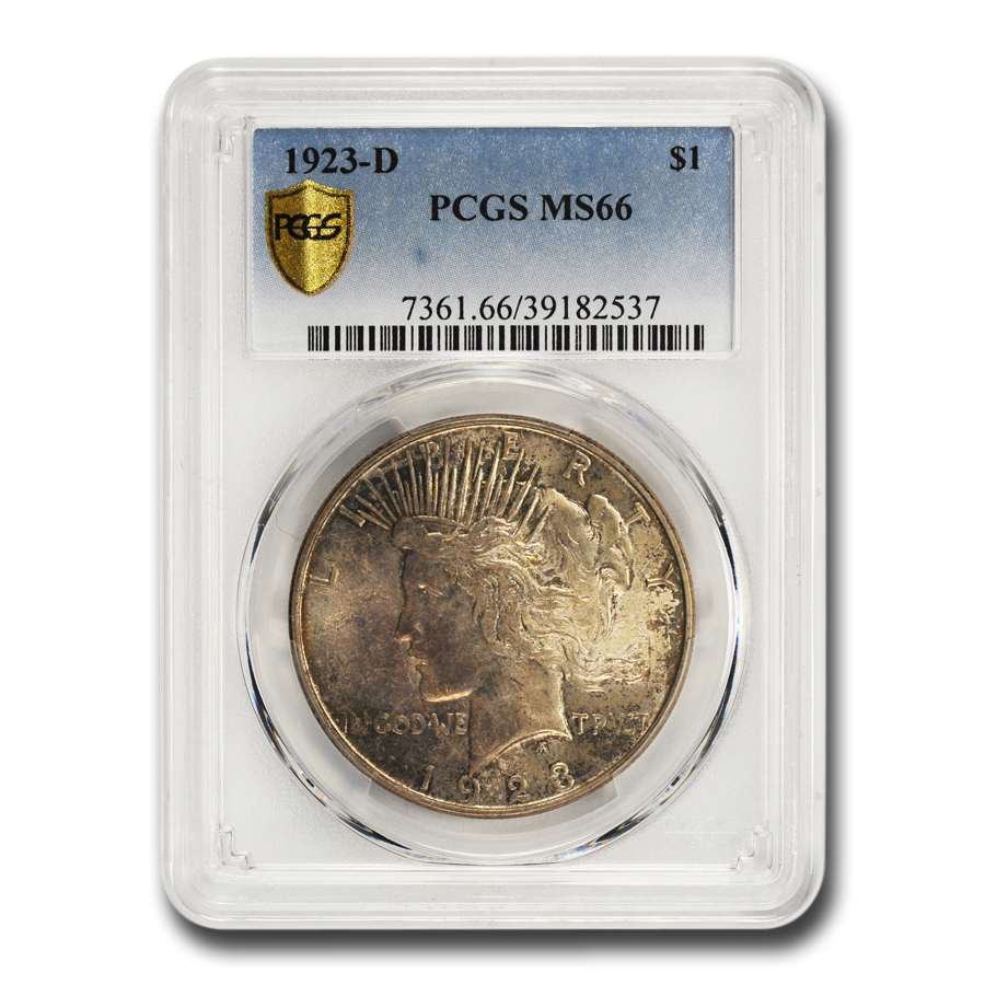 Buy 1923-D Peace Dollar MS-66 PCGS