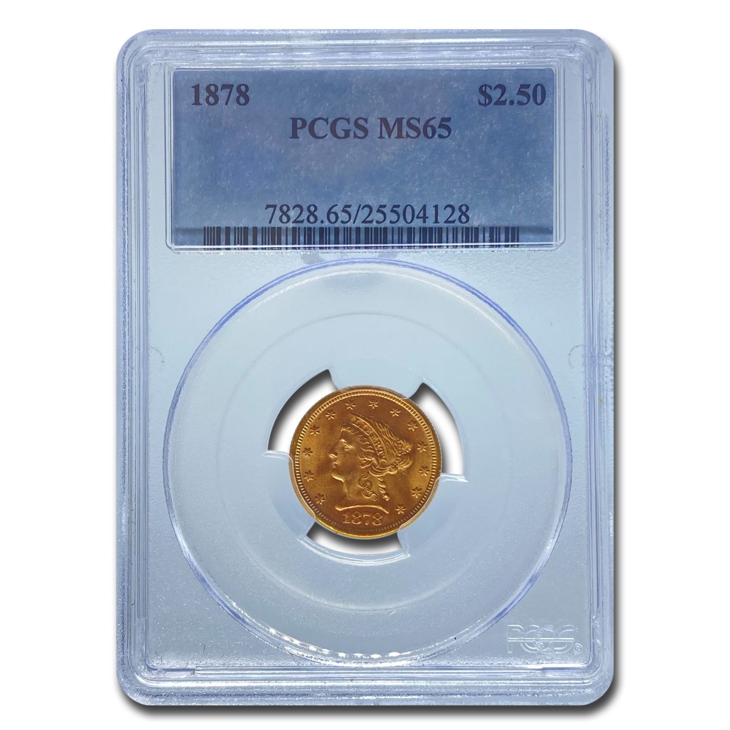 Buy 1878 $2.50 Liberty Quarter Eagle MS-65 PCGS