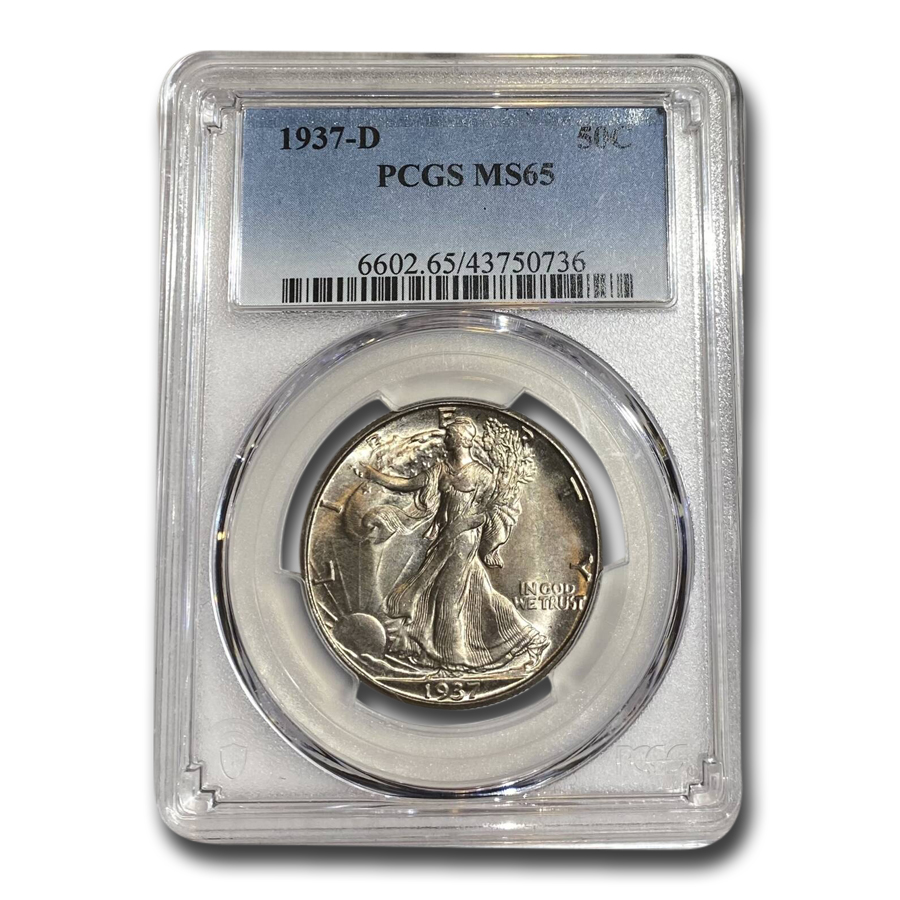 Buy 1937-D Walking Liberty Half Dollar MS-65 PCGS