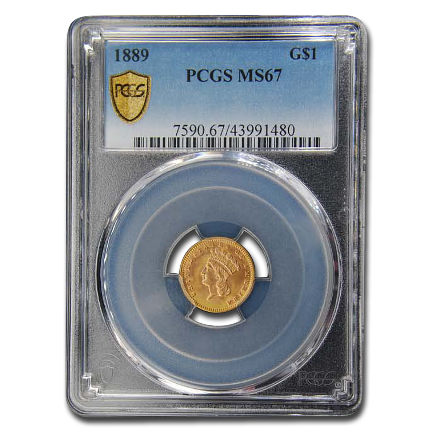 Buy 1889 $1.00 Indian Head Gold Type 3 MS-67 PCGS