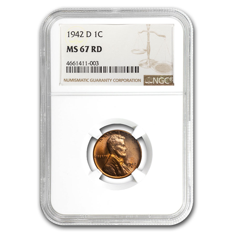 Buy 1942-D Lincoln Cent MS-67 NGC (Red)