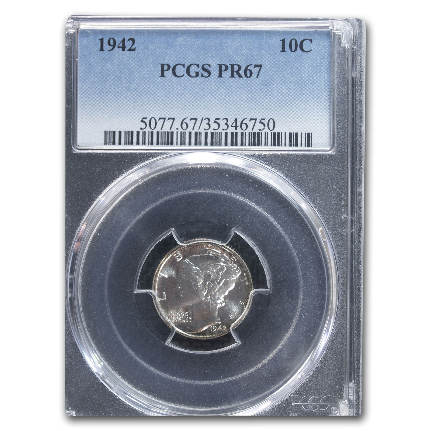 Buy 1942 Mercury Dime PR-67 PCGS