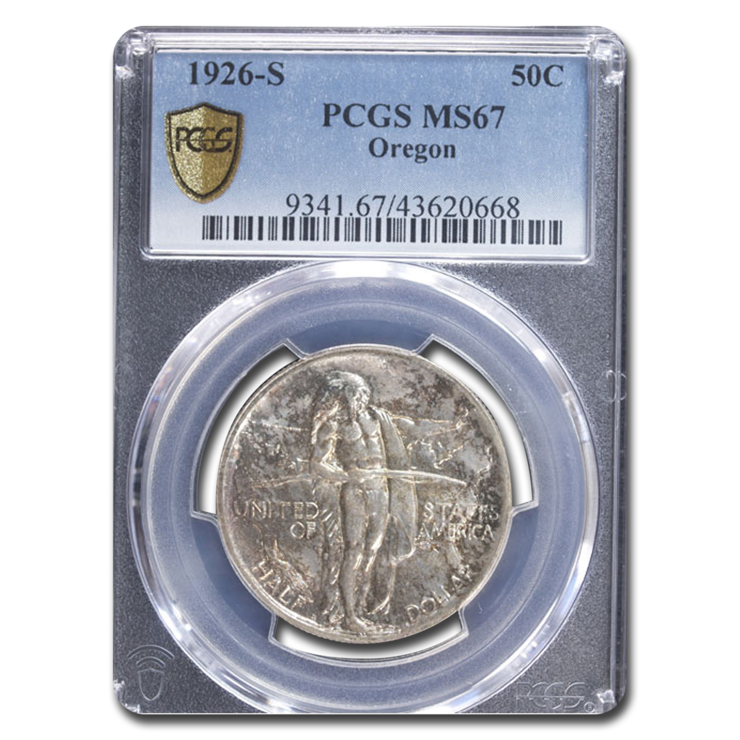 Buy 1926-S Oregon Half Dollar MS-67 PCGS (Toned)