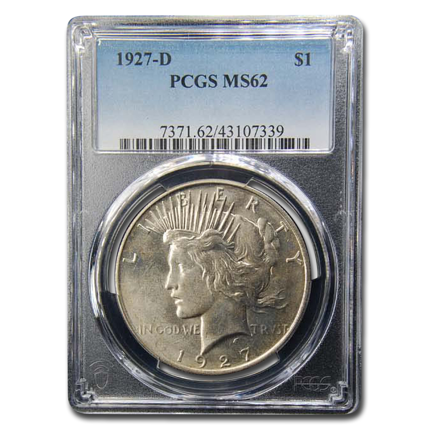 Buy 1927-D Peace Dollar MS-62 PCGS