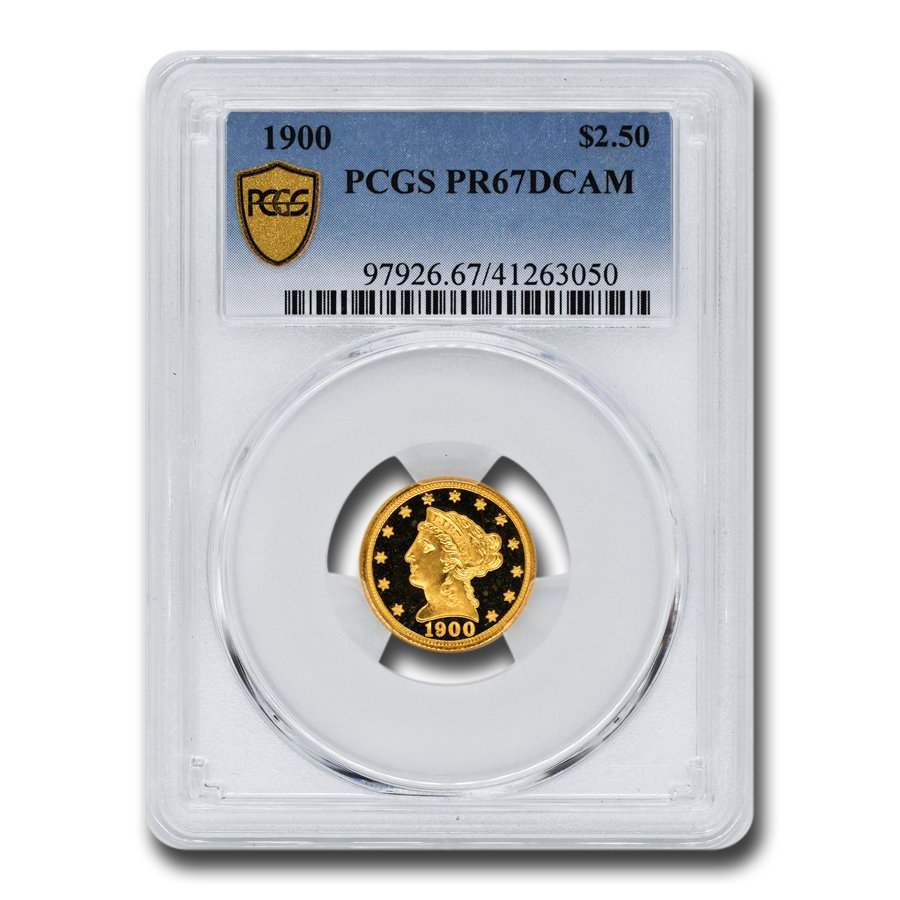 Buy 1900 $2.50 Gold Quarter Eagle PR-67 DCAM PCGS