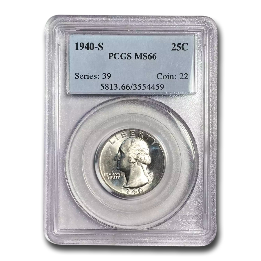 Buy 1940-S Washington Quarter MS-66 PCGS