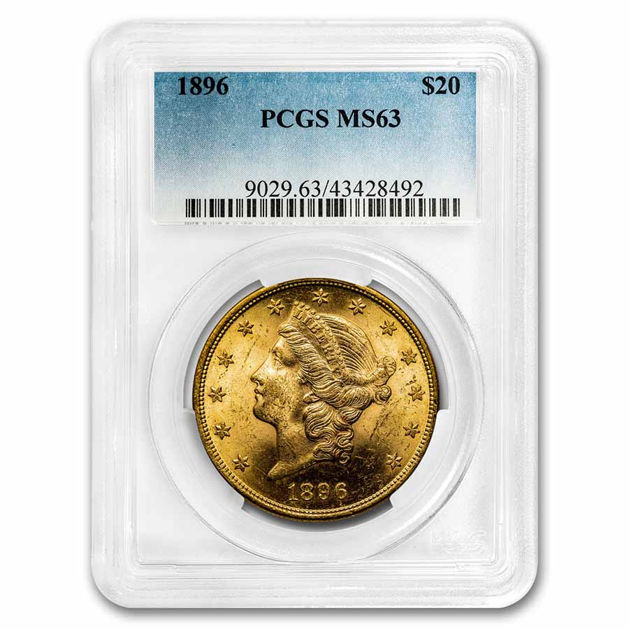Buy 1896 $20 Liberty Gold Double Eagle MS-63 PCGS
