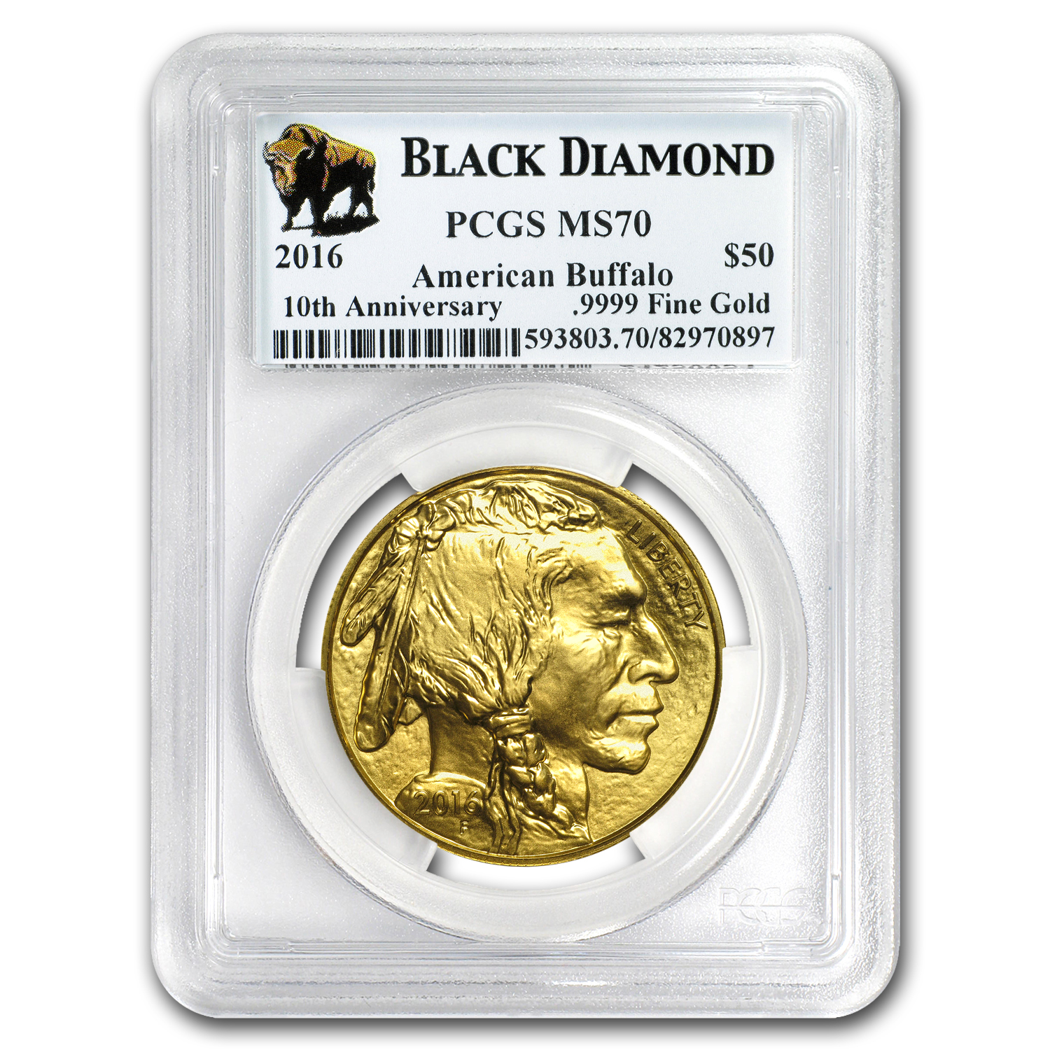 Buy 2016 1 oz Gold Buffalo MS-70 PCGS (Black Diamond)