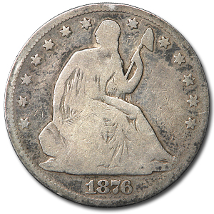 Buy 1876 Liberty Seated Half Dollar Good