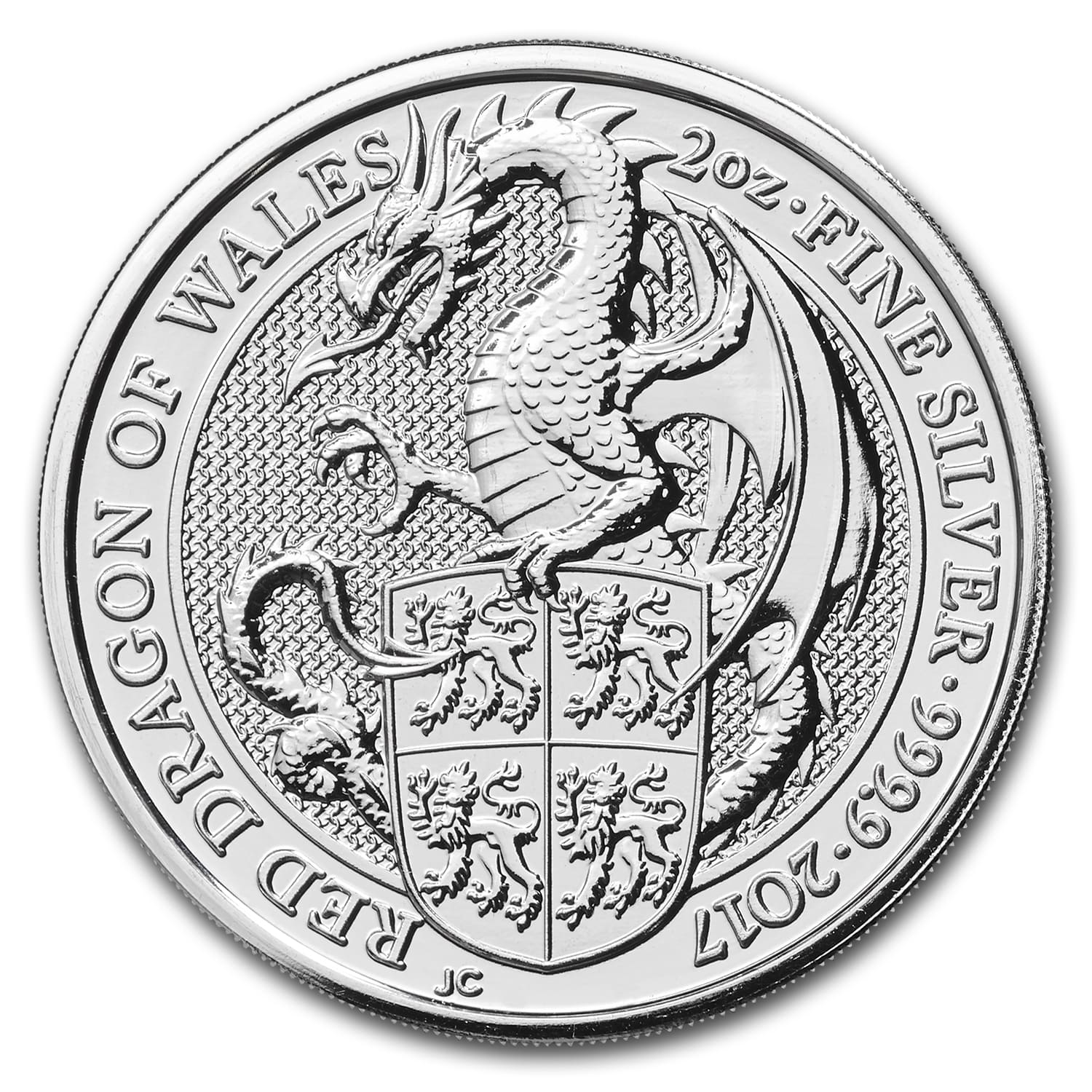 Buy 2017 Great Britain 2 oz Silver Queen's Beasts The Dragon