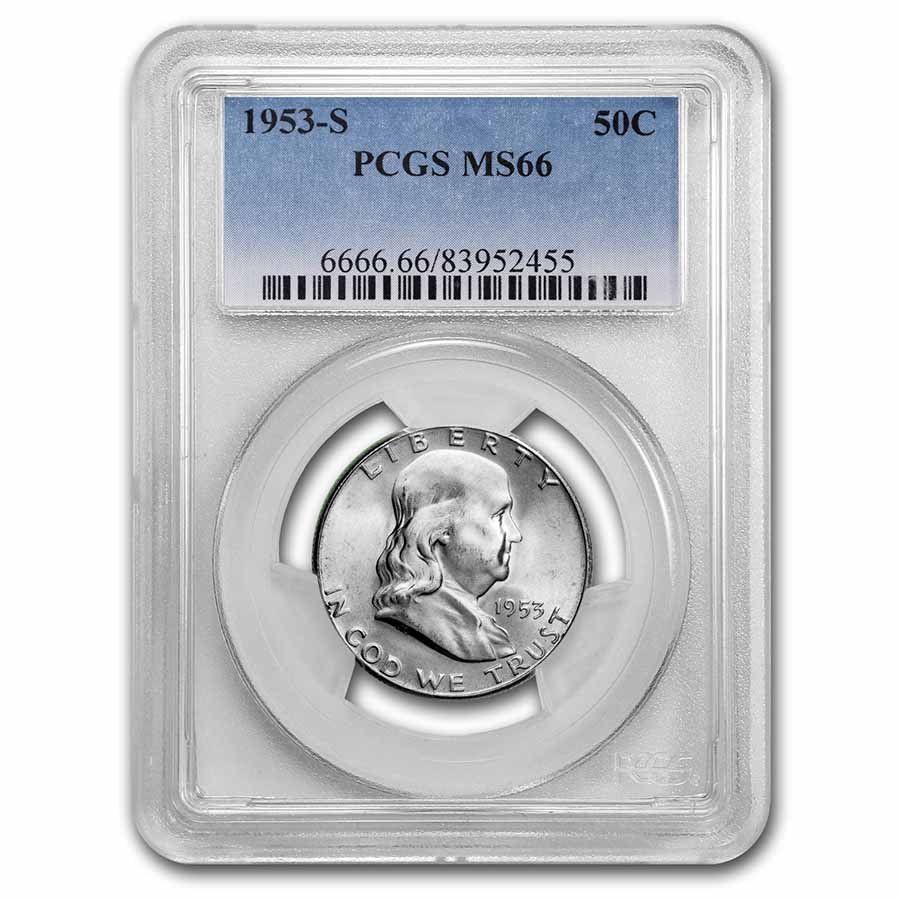 Buy 1953-S Franklin Half Dollar MS-66 PCGS