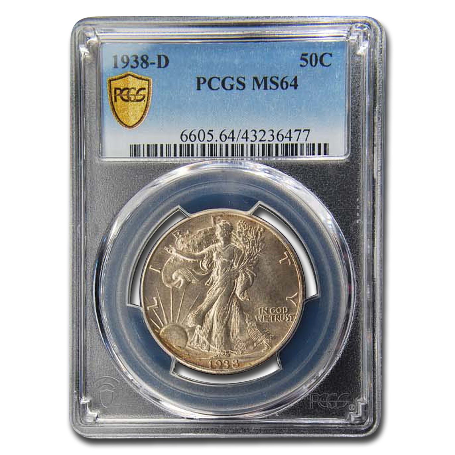 Buy 1938-D Walking Liberty Half Dollar MS-64 PCGS