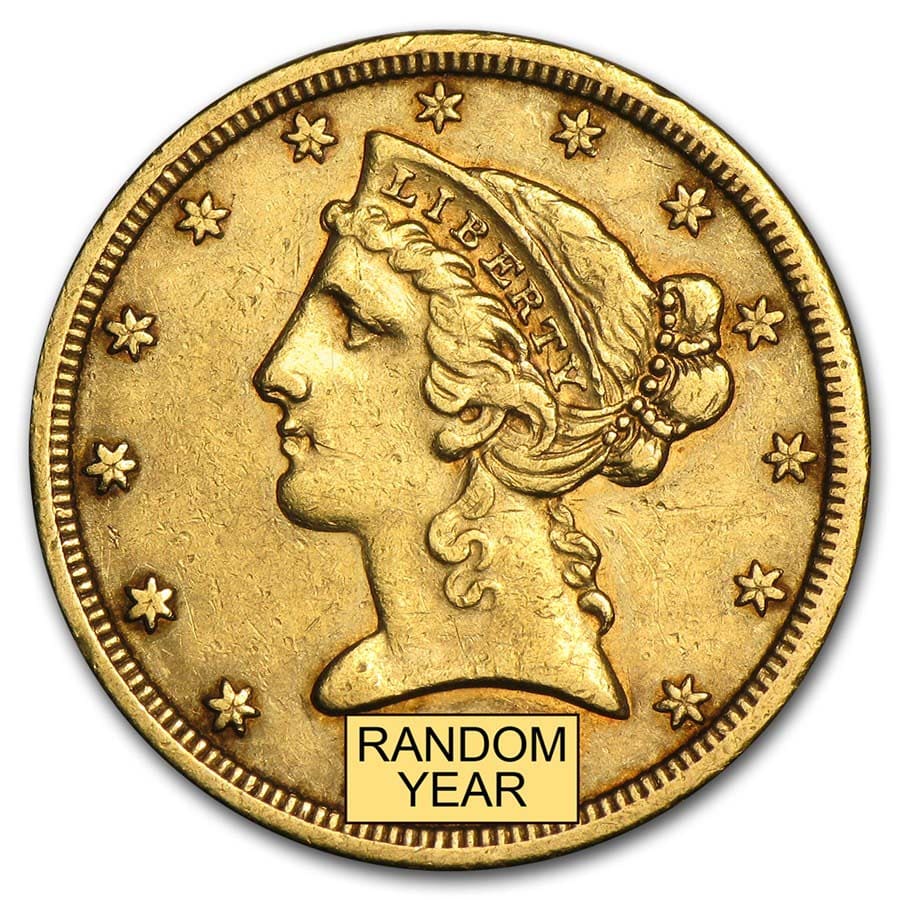 Buy $5 Liberty Gold Half Eagle XF (Random Year)