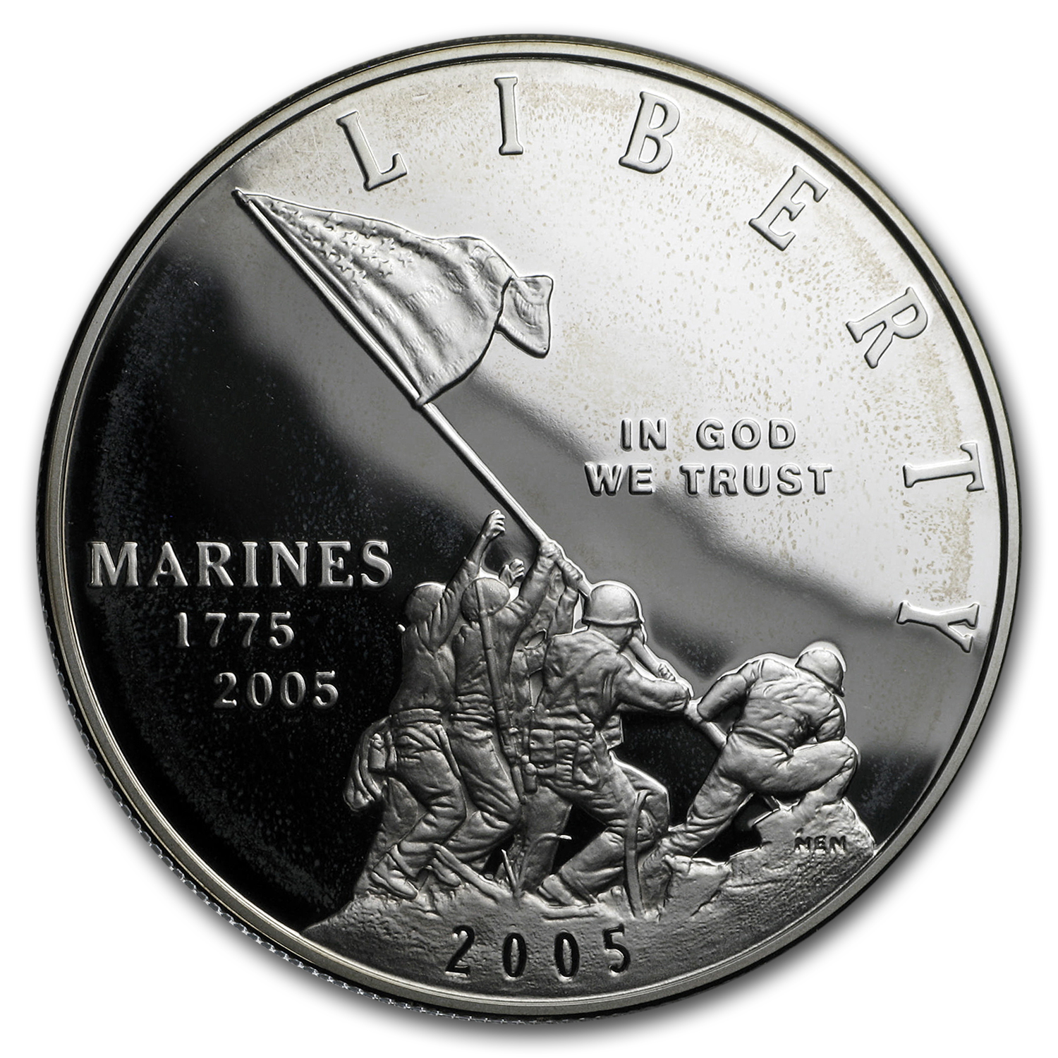 Buy 2005-P Marine Corps 230th Anniv $1 Silver Commem Proof (Box/COA)