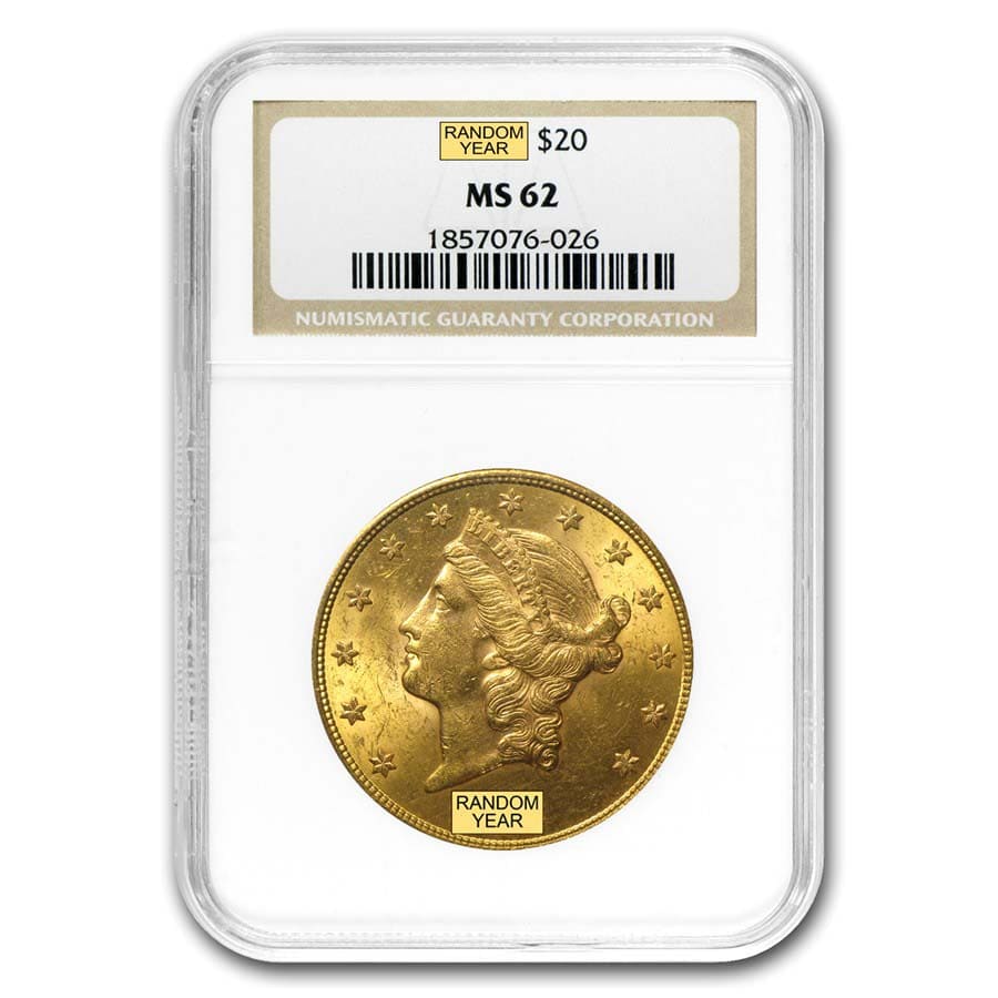 Buy $20 Liberty Gold Double Eagle MS-62 NGC (Random)