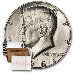 Buy 1981-P Kennedy Half Dollar 20-Coin Roll BU