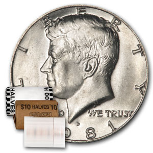 Buy 1981-D Kennedy Half Dollar 20-Coin Roll BU