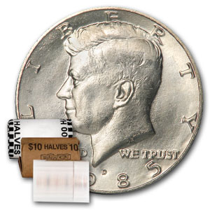 Buy 1985-D Kennedy Half Dollar 20-Coin Roll BU