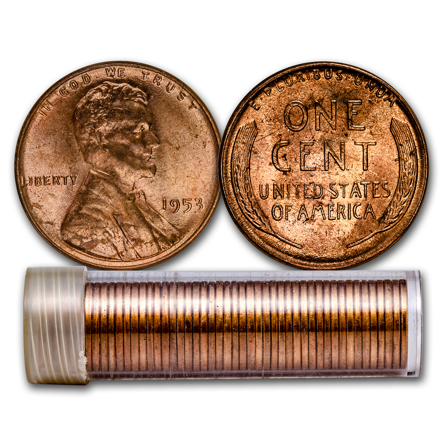 Buy 1953 Lincoln Cent 50-Coin Roll BU