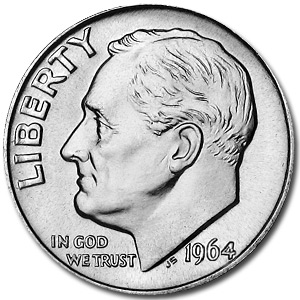 Buy 1964 Roosevelt Dime BU