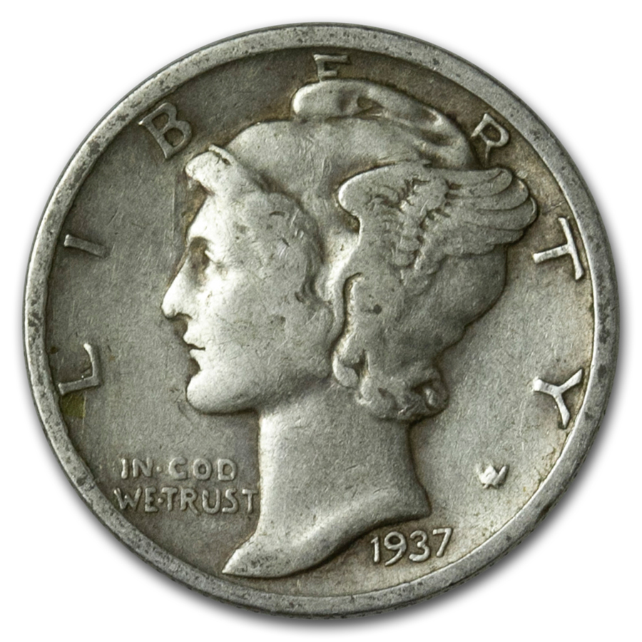 Buy 1937-S Mercury Dime XF - Click Image to Close