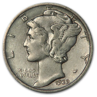 Buy 1939-D Mercury Dime XF