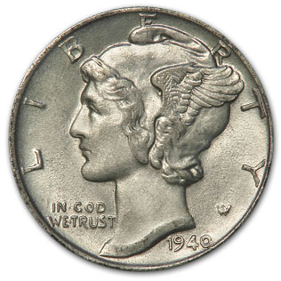 Buy 1940-D Mercury Dime XF