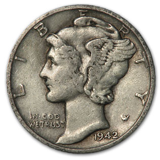 Buy 1942-S Mercury Dime XF