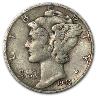 Buy 1943 Mercury Dime XF