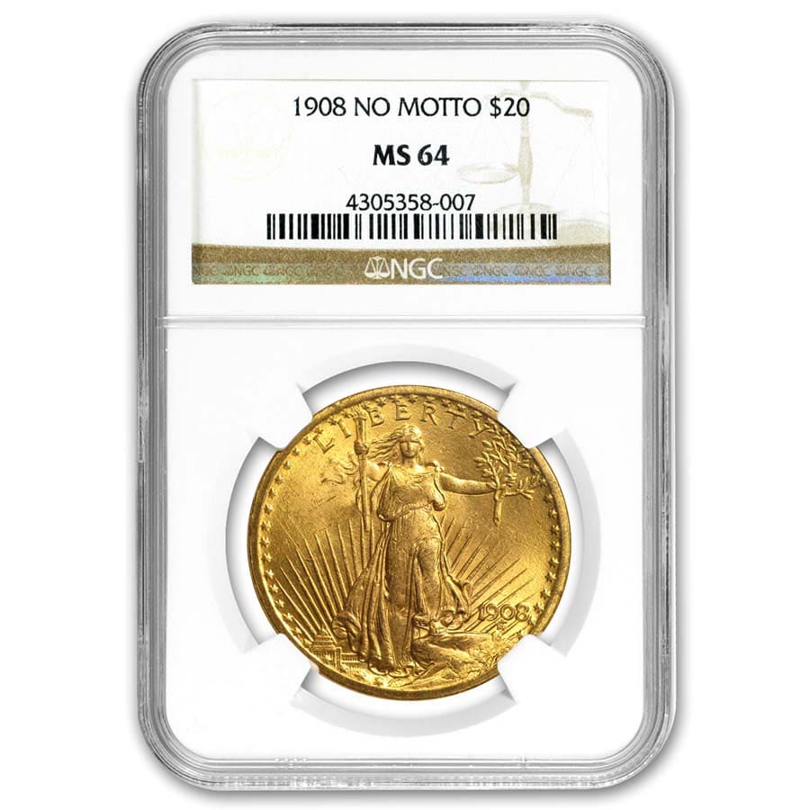 Buy $20 Saint-Gaudens Gold Double Eagle MS-64 NGC (Random)