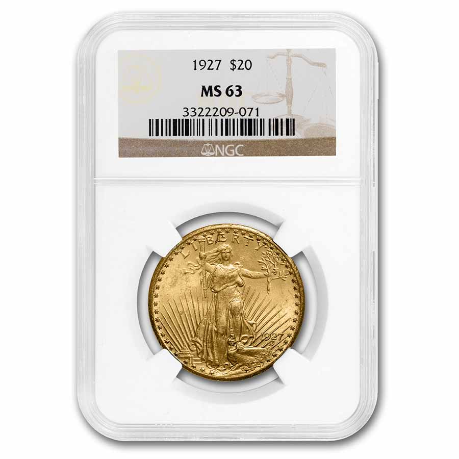 Buy 1927 $20 Saint-Gaudens Gold Double Eagle MS-63 NGC
