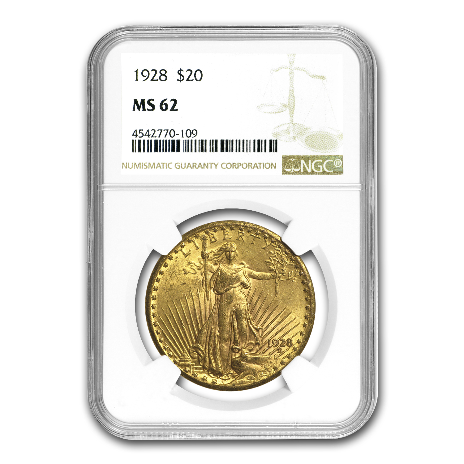 Buy 1928 $20 Saint-Gaudens Gold Double Eagle MS-62 NGC