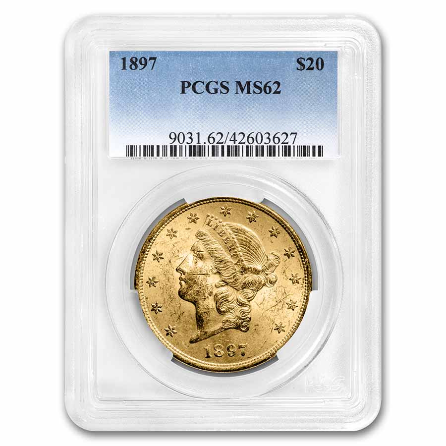 Buy 1897 $20 Liberty Gold Double Eagle MS-62 PCGS
