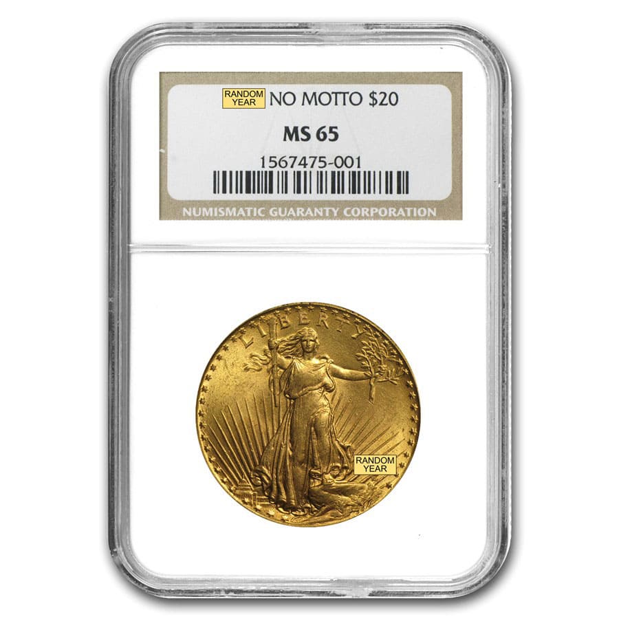 Buy $20 Saint-Gaudens Gold Double Eagle MS-65 NGC (Random)