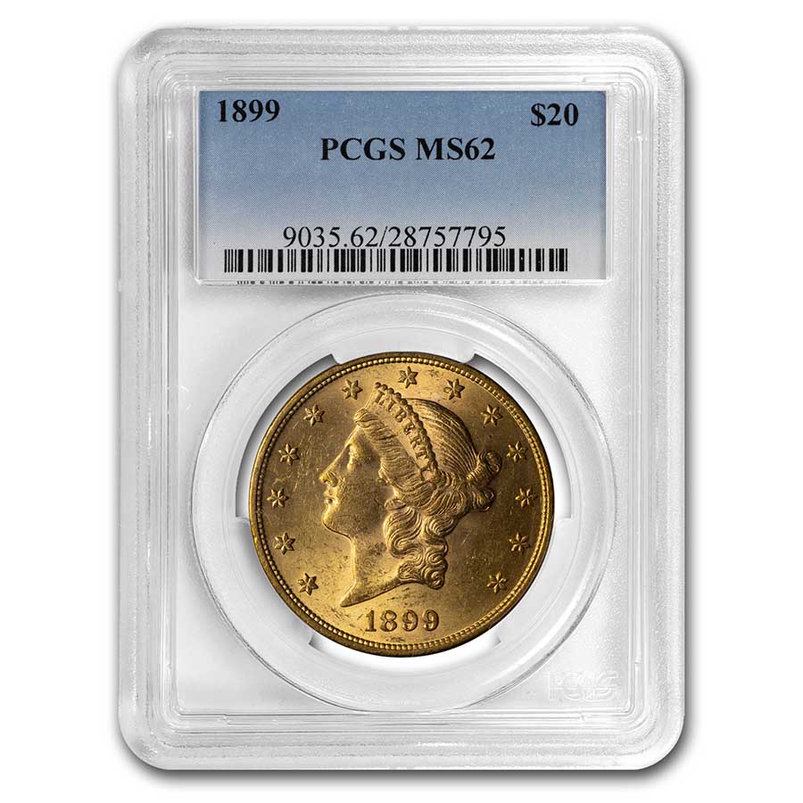 Buy 1899 $20 Liberty Gold Double Eagle MS-62 PCGS
