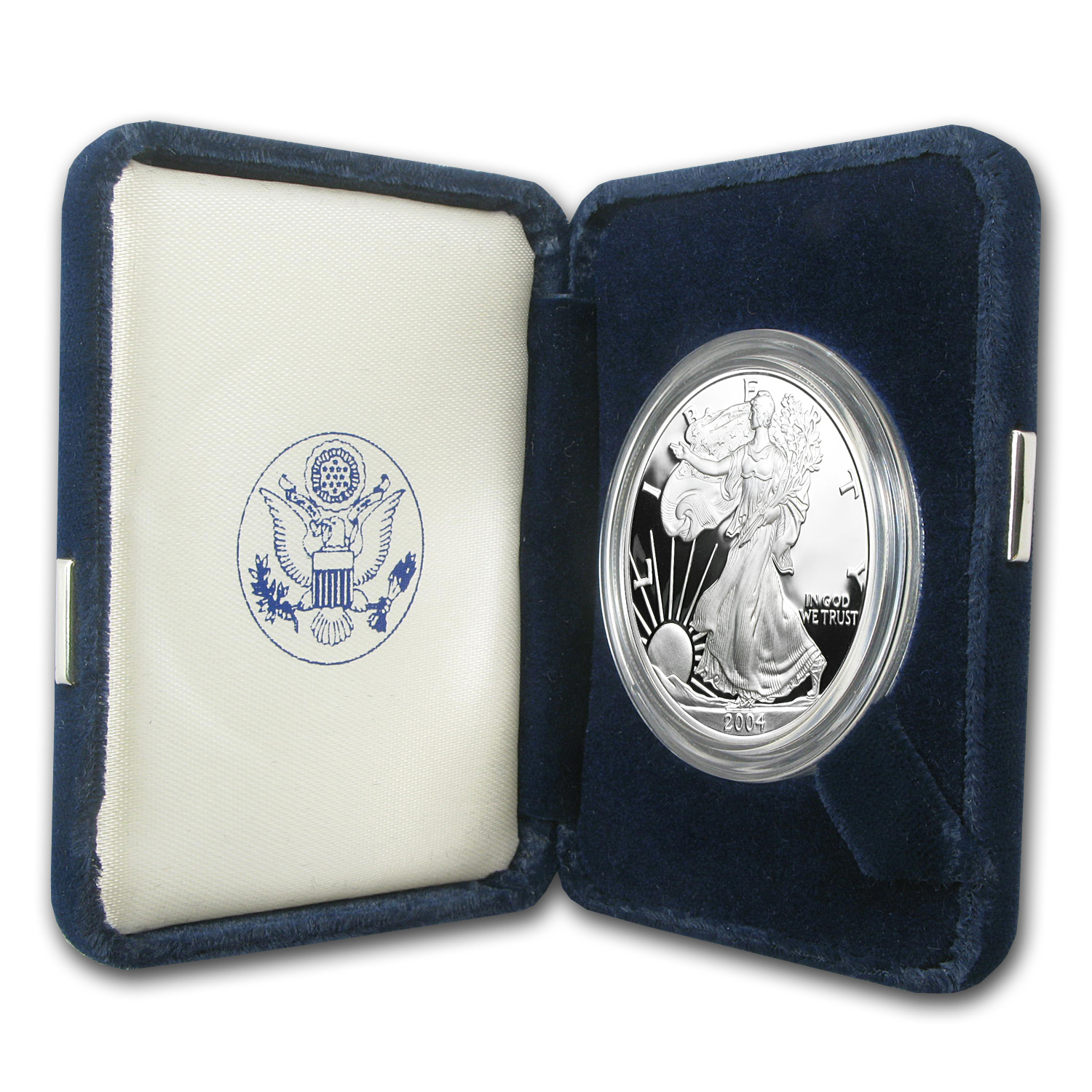 Buy 2004-W 1 oz Proof American Silver Eagle (w/Box & COA)