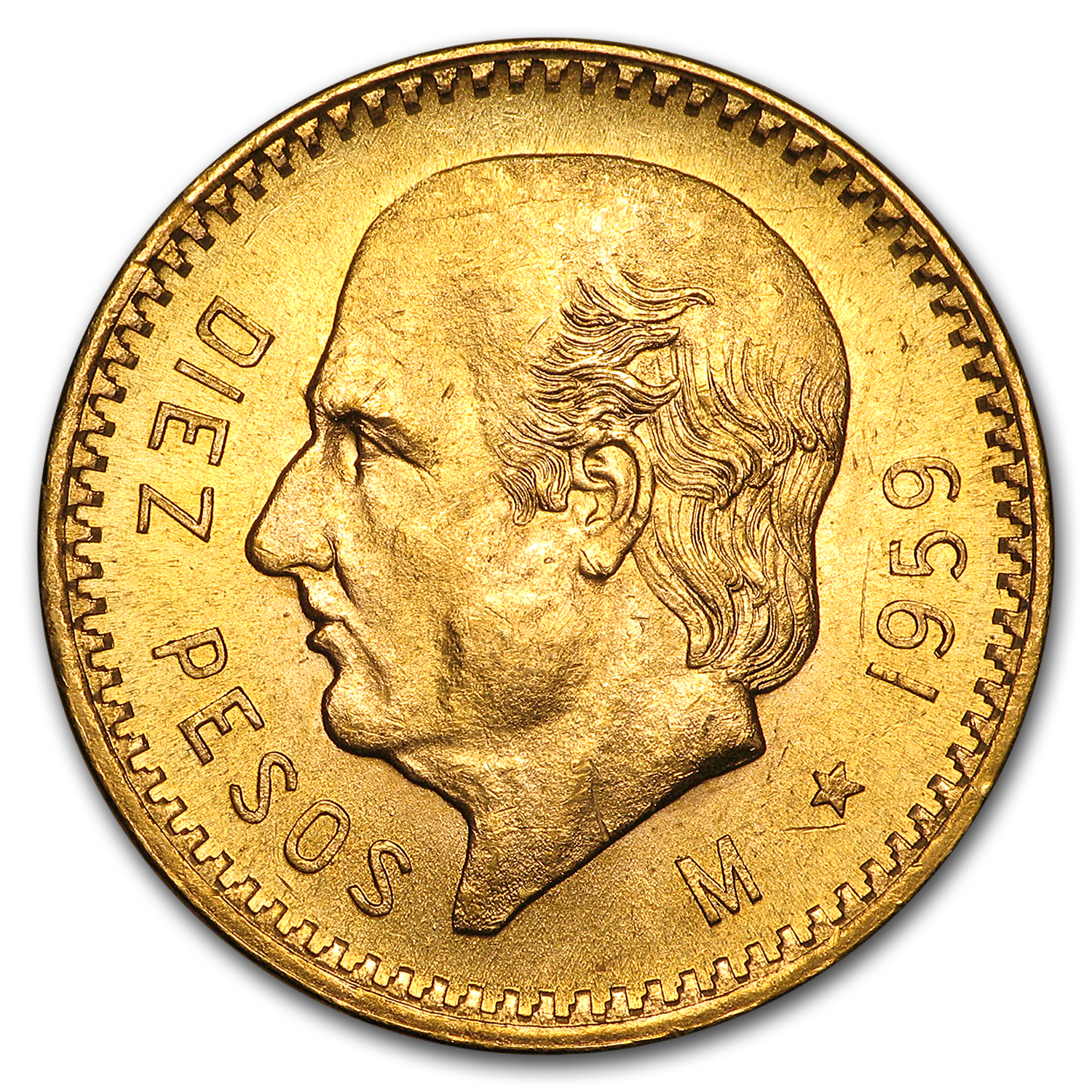 Buy 1959 Mexico Gold 10 Pesos BU