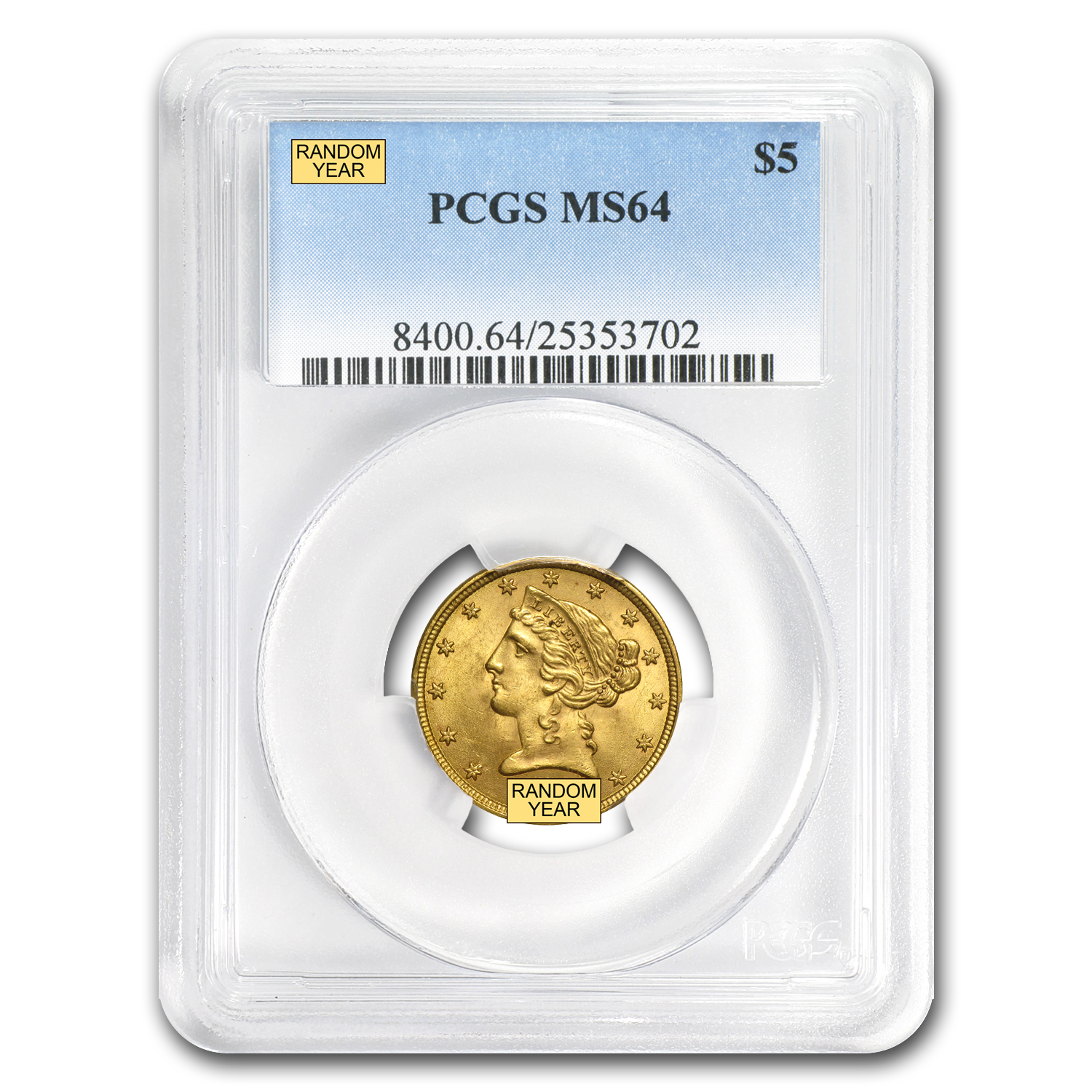 Buy $5 Liberty Gold Half Eagle MS-64 PCGS